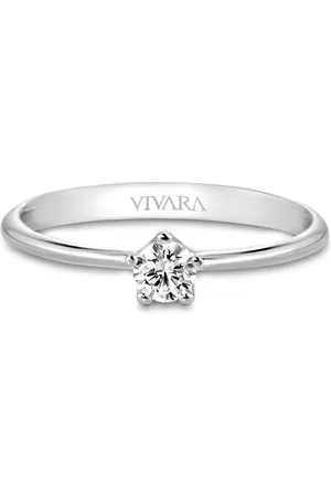 Vivara Anel Solitário em Ouro Branco 18k com Diamante de Laboratório 0,15 ct