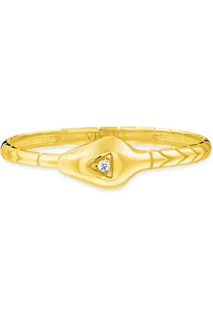 Vivara Anel Serpente em Ouro Amarelo 18k com Safira Incolor