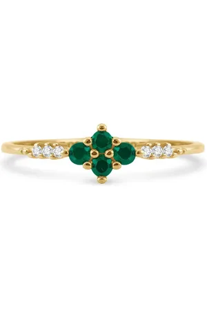 Vivara Anel Classic em Ouro Amarelo 18k com Esmeralda e Diamantes