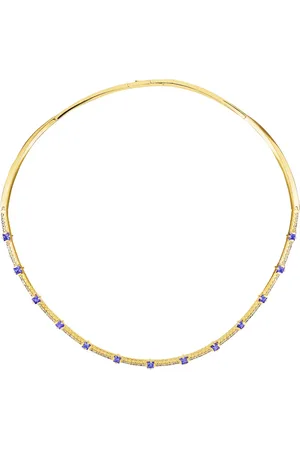 Vivara Colar Icona em Ouro Amarelo 18k com Tanzanitas e Diamantes, 40cm
