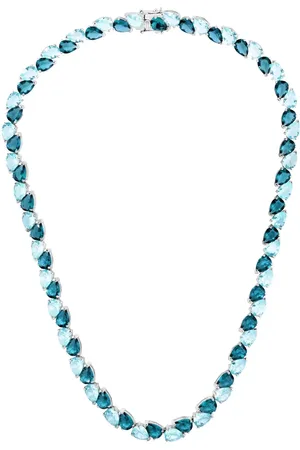 Life Colar Azure em Prata 925 com Pedras Azuis, 40cm
