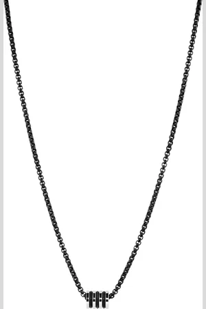 Life Colar Masculino em Aço Preto, 60cm