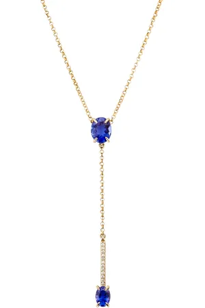 Vivara Colar Essenza em Ouro Champanhe 18k com Iolitas e Diamantes, 50cm