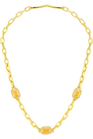 Vivara Colar Chains em Ouro Amarelo 18k com Citrino e Diamantes