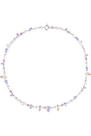 Life Colar Colors II em Prata 925 com Cristais Rosas e Roxos, 40cm
