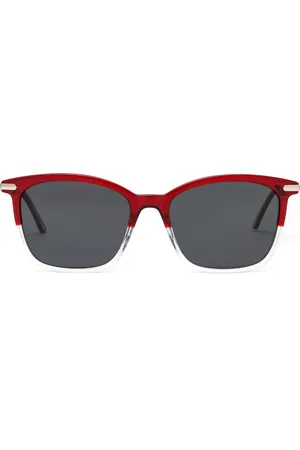 Life Óculos de Sol em Acetato Vermelho e Transparente