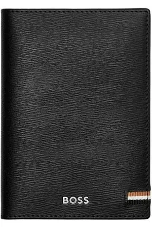 Vivara Porta Passaporte Hugo Boss Iconic Black em Couro Preto - HLP421A